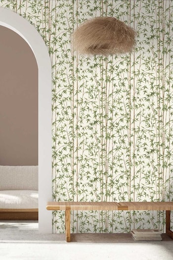 Woodchip & Magnolia Green Bamboozle Wallpaper (543495) | £110