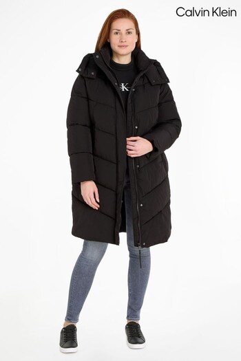 Calvin Klein Modern Padded Black Coat (543596) | £300