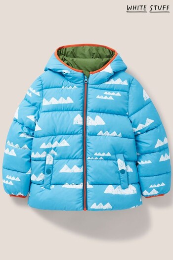 White Stuff Blue Quilted Print Puffer Jacket (543733) | £40