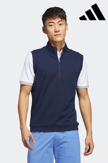 adidas Golf Black Elevated 1/4-Zip Pullover Vest (543829) | £55