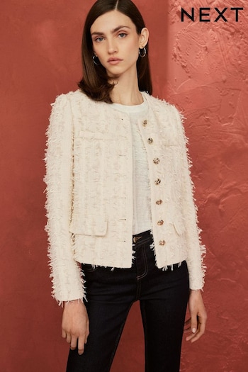 Cream Tuft Textured Tailored Jacket (543847) | £89