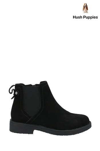Hush Puppies Maddy Black Ankle Boots Heel (544090) | £85