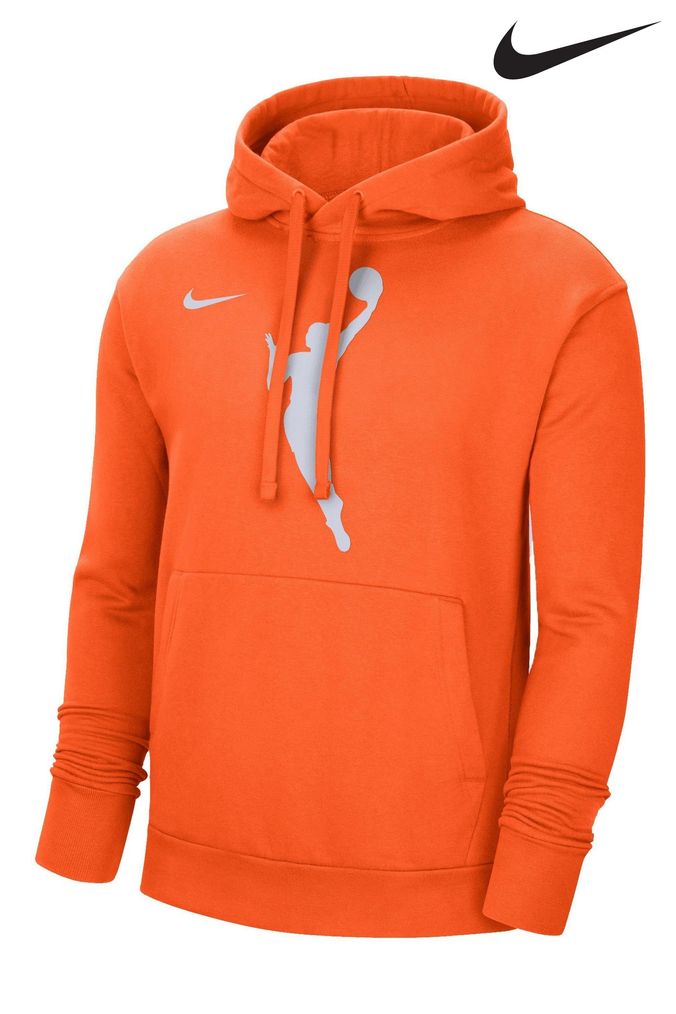Mens Orange Hoodies Plain Logo Graphic Hoodies Next