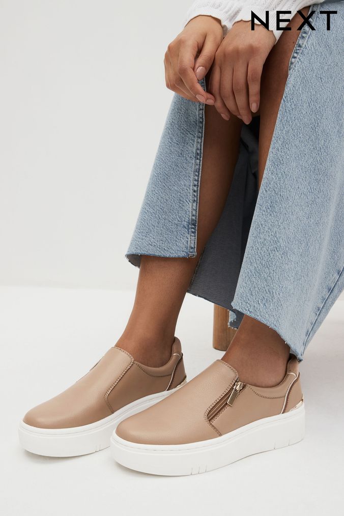 Nude discount slip ons