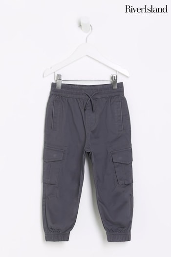 River Island Grey Chrome Boys Hatch Cargo Trousers (544743) | £18