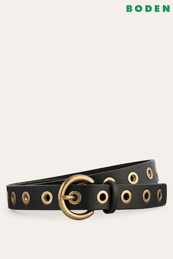 Boden Black Eyelet Leather Belt (544848) | £50