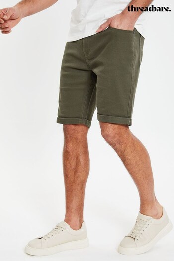 Threadbare Green Cotton Chino Shorts With Stretch (544892) | £20