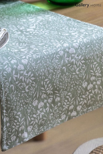 Gallery Home Sage Green Floral Botanical Table Runner 36x250cm (544963) | £20