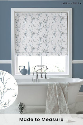 Laura Ashley Blue Pussy Willow Seaspray Made to Measure Roman Blind (544968) | £94