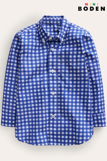 Boden Blue Laundered Checked Shirt (545033) | £25 - £29