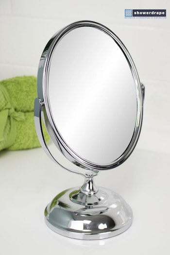 Showerdrape Chrome Vanity Mirror Oval 5x Magnification Reversable Eris (545247) | £25