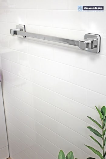Showerdrape Chrome Suction Wall Mounted Towel Rail Pushloc (545371) | £35