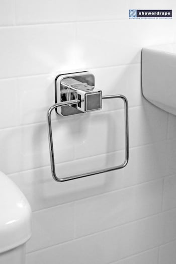 Showerdrape Chrome Suction Wall Mounted Towel Ring Pushloc (545451) | £25