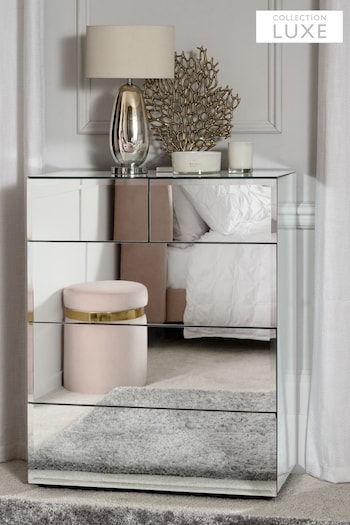 Mirror Sloane Glass Multi Collection Luxe Chest of Drawers (545652) | £699