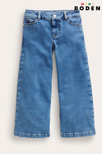 Boden Blue Wide Leg Cotton Jeans (545853) | £29 - £34