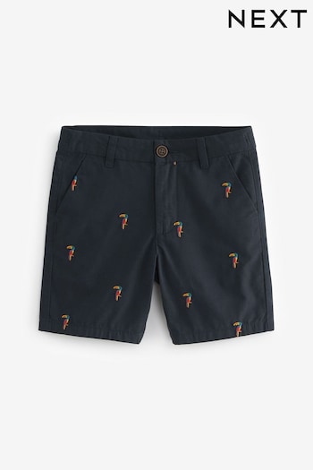 Navy Toucan All Over Embroidery Chino Printed Shorts (3-16yrs) (546156) | £10.50 - £15.50