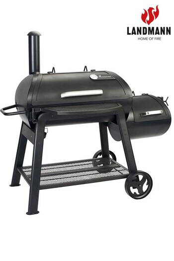 Landmann Black Garden Vinson 400 Steel Smoker BBQ With Enamelled Grill (546179) | £1,300