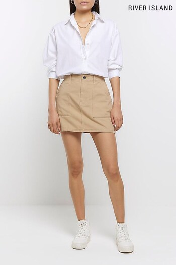 River Island Beige Cargo Mini Skirt (546276) | £20