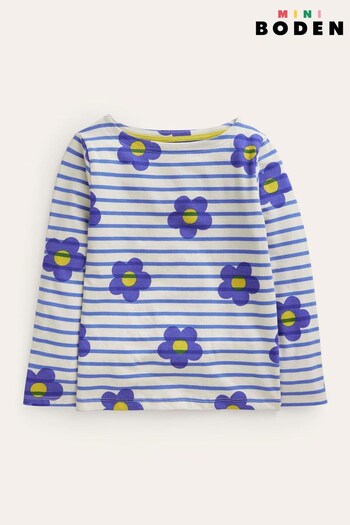 Boden Blue Fun Breton T-Shirt (546395) | £19 - £21