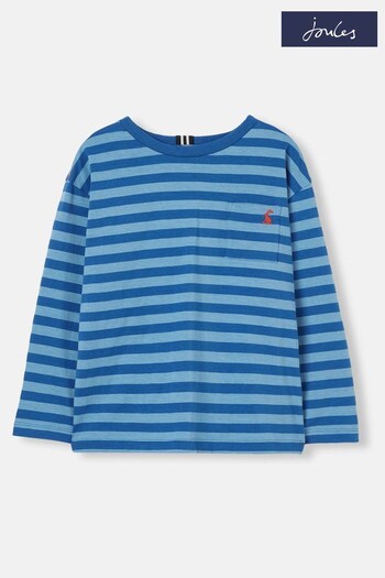 Joules Laundered Blue Long Sleeve Jersey T-Shirt (546400) | £14.95 - £18.95