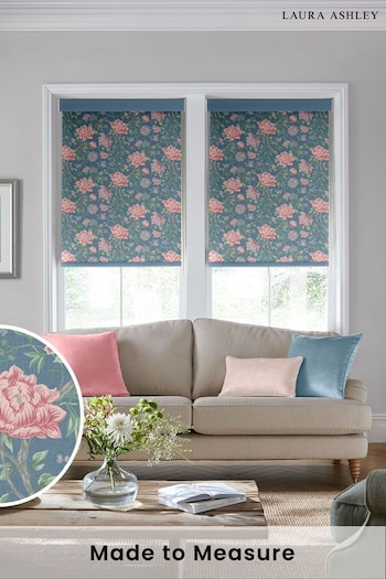 Laura Ashley Blue Tapestry Floral Made to Measure Roller Blind (546545) | £58