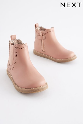 Pink Wide Fit (G) Chelsea Boots braunem (547009) | £28 - £32