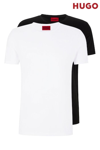 HUGO Round Neck Black T-Shirt 2 Pack (547152) | £45