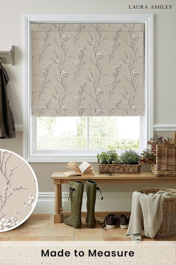 Laura Ashley Natural Pussy Willow Made to Measure Roman Blind (547782) | £94