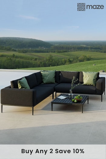 Maze Grey Garden Eve Corner Sofa In All Weather Fabric (547884) | £2,400