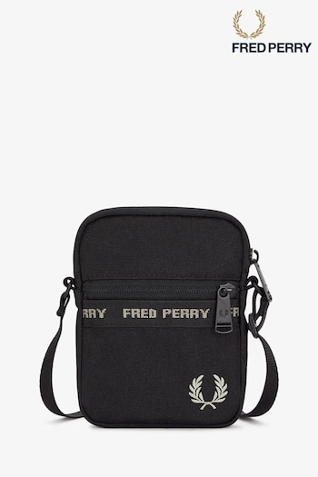 Fred Perry Black Taped Cross Body Bag (547970) | £50