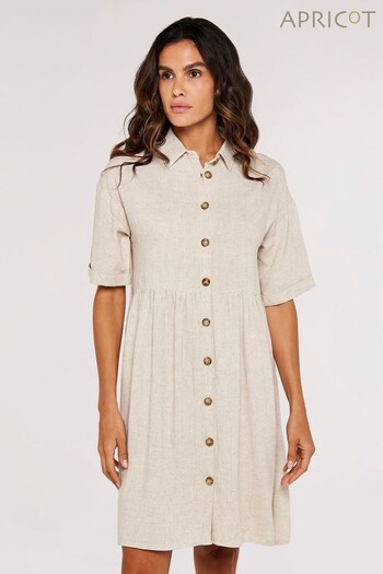 Apricot Cream Babydoll Short Sleeve Shirt Dress (548103) | £35