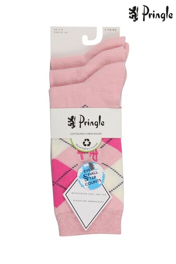 Pringle Natural Argyle Design Socks (548478) | £14