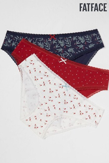 FatFace Red Robin Mini Knickers 3 Pack (548833) | £18