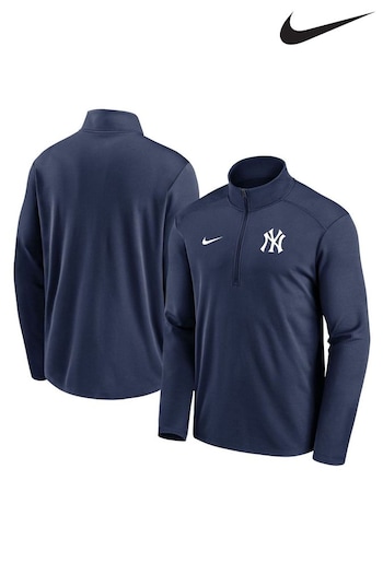 Nike Blue New York Yankees Team Agility Logo Pacer Half Zip Sweat Top (548873) | £55