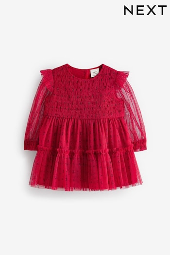 Red Mesh Baby Prom Dress (0mths-2yrs) (549349) | £16 - £18