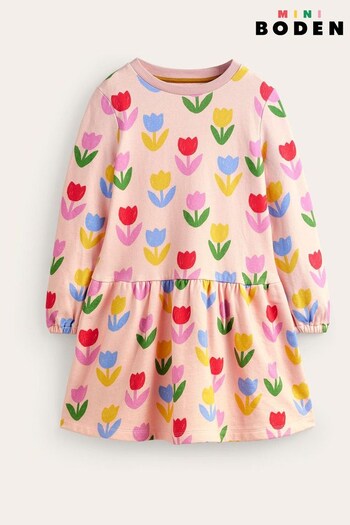 Boden Pink Printed Sweatshirt Dress (549361) | £25 - £29
