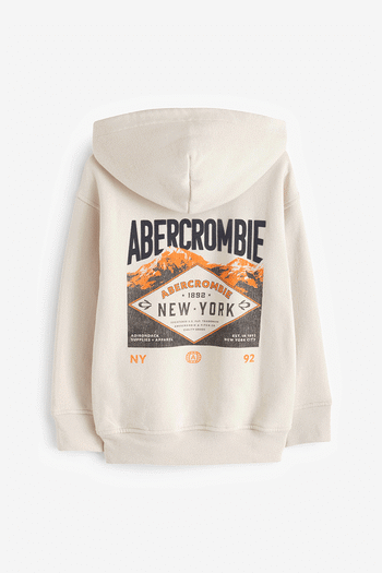 Abercrombie & Fitch Brown Imagery Graphic Hoodie (549473) | £40