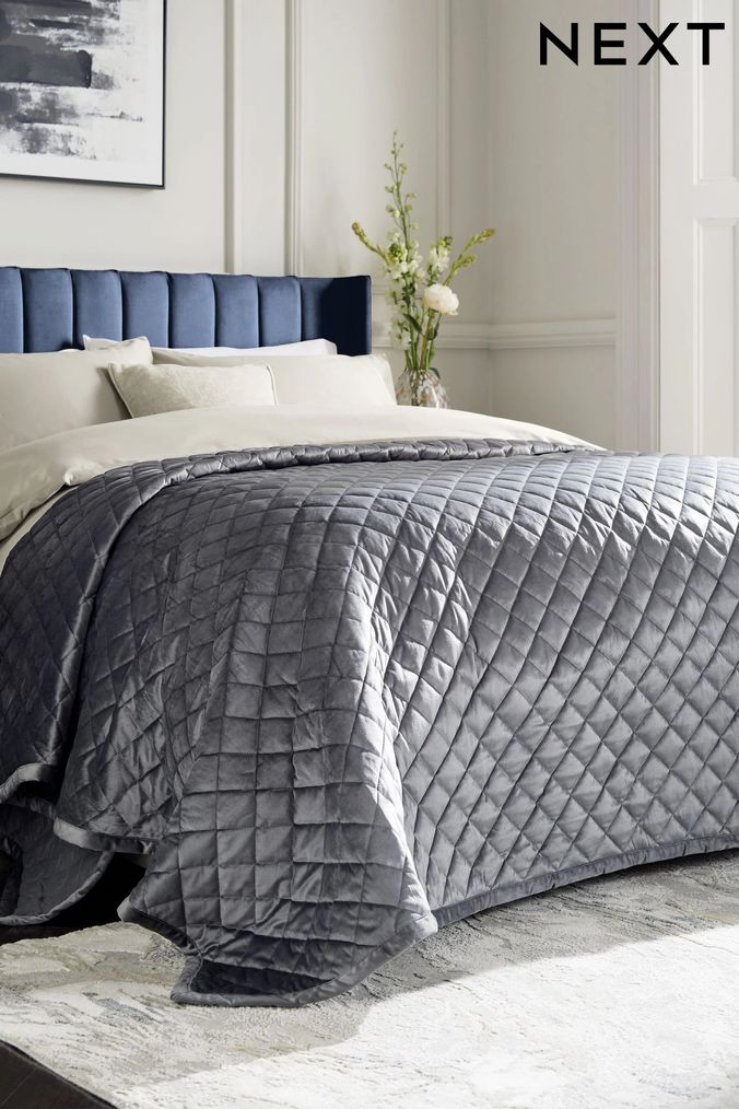 Grey single best sale bed throw