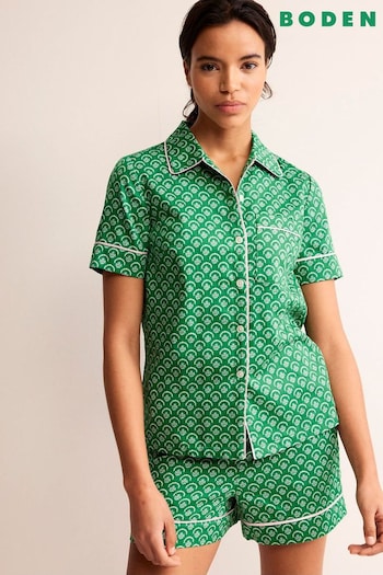 Boden Green Short Sleeve Pyjama Top (550157) | £38