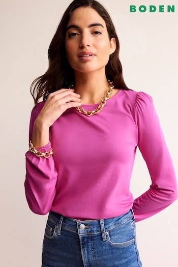 Boden Pink Supersoft Long Sleeve Top (550222) | £30