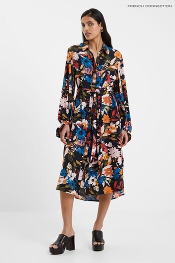 French Connection Brook Delphine Black Shirt Dress (550225) | £85