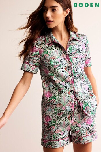 Boden Green Short Sleeve Pyjama Top (550279) | £38