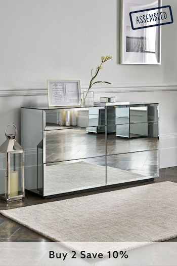 Mirror Sloane Glass Wide Collection Luxe Chest of Drawers (550467) | £775