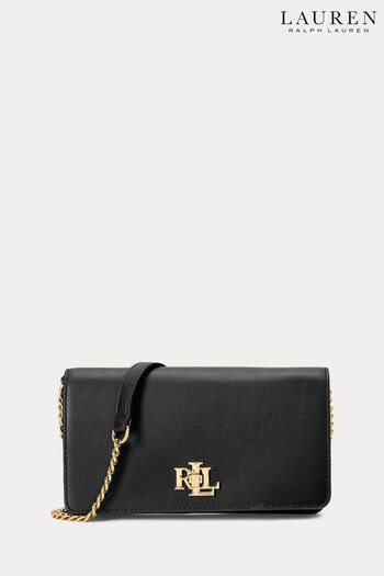 Lauren Ralph Lauren Leather Cross-Body Chain Logo Bag (550515) | £179