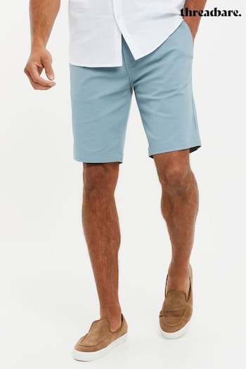 Threadbare Blue Cotton Slim Fit Chino Shorts With Stretch (550543) | £22