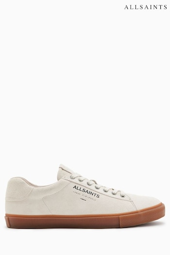 AllSaints Underground Suede White Shoes (550717) | £119