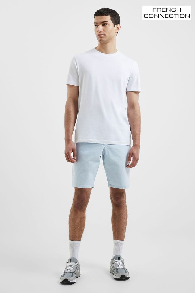 Mens pale discount blue chino shorts