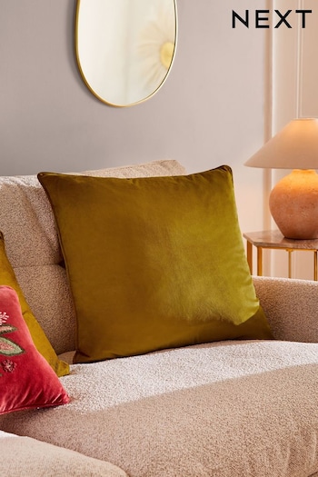Cumin Yellow 59 x 59cm Matte Velvet Cushion (550727) | £16