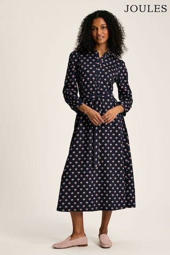 Joules Scarlett Navy Cotton Shirt Dress Taille (550735) | £59.95