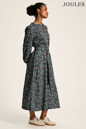 Joules Scarlett Green Cotton Shirt Typographic Dress (550738) | £59.95